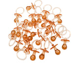 2.5" Champagne Transparent Plastic Baby Shower Pacifier - Pack of 36