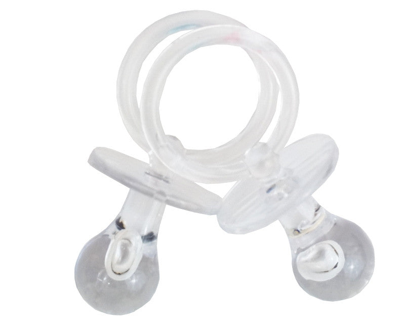 2.5" Clear Transparent Plastic Baby Shower Pacifier - Pack of 36