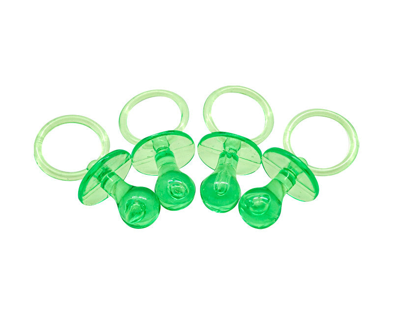 2.5" Mint Transparent Plastic Baby Shower Pacifier - Pack of 36