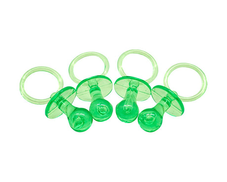 2.5" Mint Transparent Plastic Baby Shower Pacifier - Pack of 36