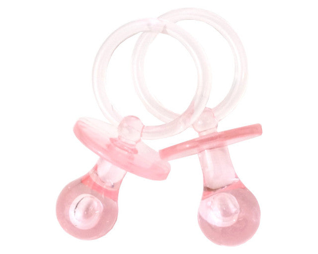 2.5" Blue Transparent Plastic Baby Shower Pacifier - Pack of 36