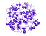 2.5" Purple Transparent Plastic Baby Shower Pacifier - Pack of 36