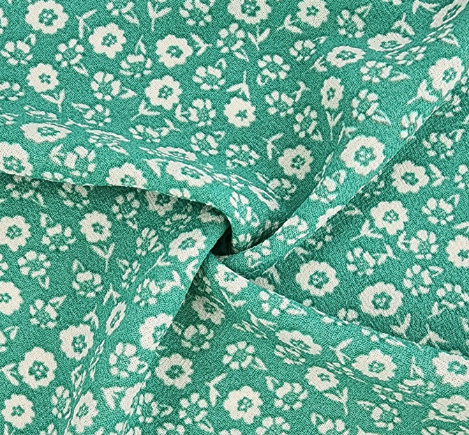 Poly Crepe Bubble 1D1129 100 Percent Polyester Fabric - Mint, Textured Crepe Effect, 56/57" Width (1 Yard)
