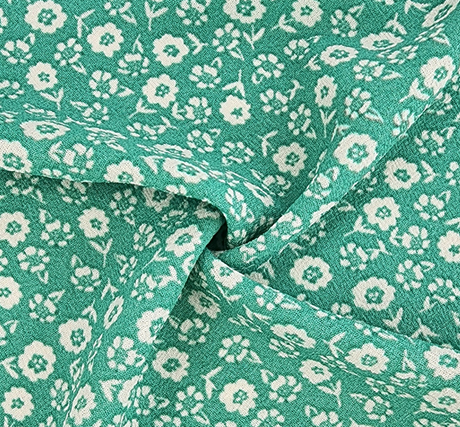 Poly Crepe Bubble 1D1129 100 Percent Polyester Fabric - Mint, Textured Crepe Effect, 56/57" Width (1 Yard)