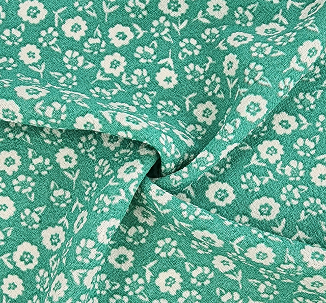 Poly Crepe Bubble 1D1129 100 Percent Polyester Fabric - Mint, Textured Crepe Effect, 56/57" Width (1 Yard)