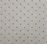 Poly Clip Dot Chiffon 1D1330 Polyester Fabric - Beige/Charcoal Clip Dot, 57/58" Width