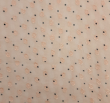 Poly Clip Dot Chiffon 1D1330 Polyester Fabric - Blush/Charcoal Clip Dot, 57/58" Width