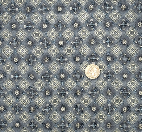 Poly Clip Dot Chiffon 1D1574 Polyester Fabric - Dusty Blue Clip Dot, 57/58" Width (1 Yard)