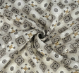 Poly Clip Dot Chiffon 1D1574 Taupe Polyester Fabric - Taupe Clip Dot, 57/58" Width (1 Yard)
