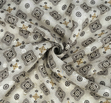 Poly Clip Dot Chiffon 1D1574 Taupe Polyester Fabric - Taupe Clip Dot, 57/58" Width (1 Yard)