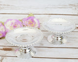 Silver Round Wedding Candle Holder Set 4.5 Inch Pack of 6