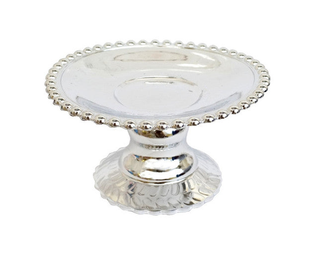 Silver Round Wedding Candle Holder Set 4.5 Inch Pack of 6