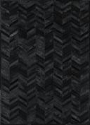Patchwork PCH214 Cowhide Patchwork Rug - Geometric Chevron Black, 5' X 7', 7' 6" X 9' 6", 9' X 12' (1 Unit)