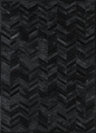 Patchwork PCH214 Cowhide Patchwork Rug - Geometric Chevron Black, 5' X 7', 7' 6" X 9' 6", 9' X 12' (1 Unit)