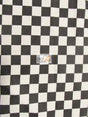 Poly Cotton Printed Fabric Square Checkered Mini Black White Sold By The Yard