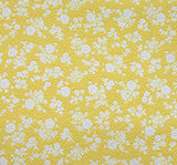 Poly Crepe 1A534 Polyester Fabric - Yellow/Off White, 57/58" Width (1 Yard)