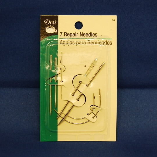Repair Needles Fabric - Canvas, Carpet, Leather, Sacks, Sail, Upholstery (7 Needles Included)