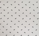 1 Yard Poly Dull Satin Beige/Black Woven Fabric, 57/58" Wide