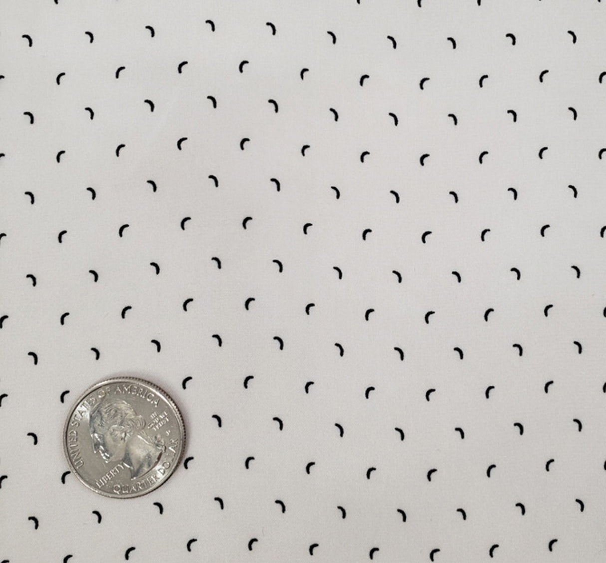 1 Yard Poly Dull Satin Beige/Black Woven Fabric, 57/58" Wide