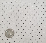 1 Yard Poly Dull Satin Beige/Black Woven Fabric, 57/58" Wide