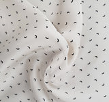 Poly Dull Satin 1D1377 Polyester Fabric - Beige/Black, 57/58" Width