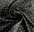Poly Dull Satin 1D1377 Polyester Fabric - Black/Ivory, 57/58" Width