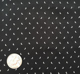 Poly Dull Satin 1D1377 Polyester Fabric - Black/Ivory, 57/58" Width