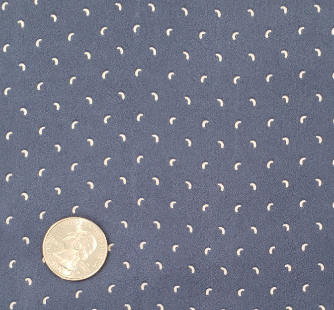 Poly Dull Satin 1D1377 Polyester Satin Fabric - Navy/Ivory, 57/58" Width