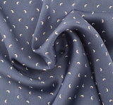 Poly Dull Satin 1D1377 Polyester Satin Fabric - Navy/Ivory, 57/58" Width