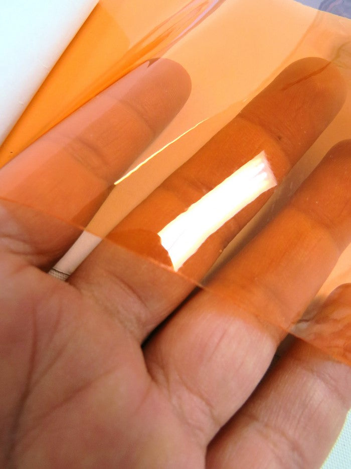 Peach 12 Gauge Tinted Plastic Vinyl Fabric by the Yard