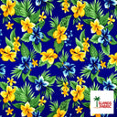 Peachskin Polyester Tropical Clusters Fabric