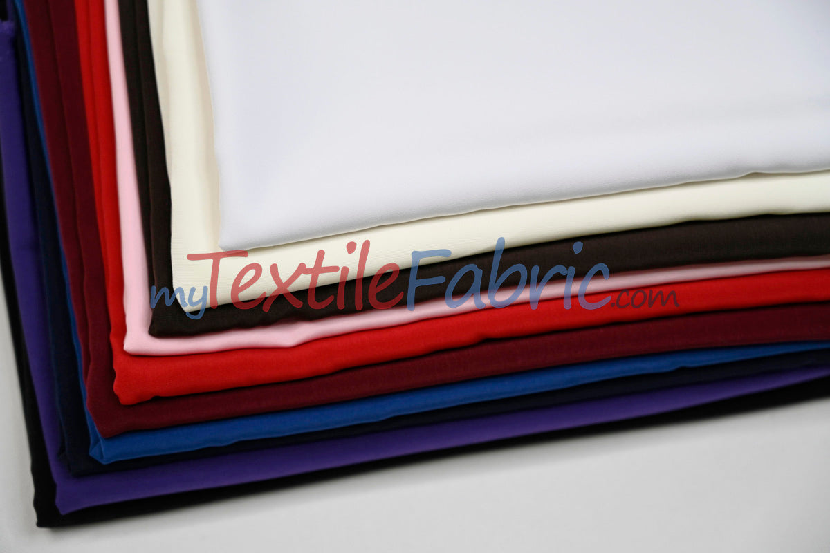 Peachskin Polyester Fabric - Solid Matte Finish, 58/60" Width (1 Yard)
