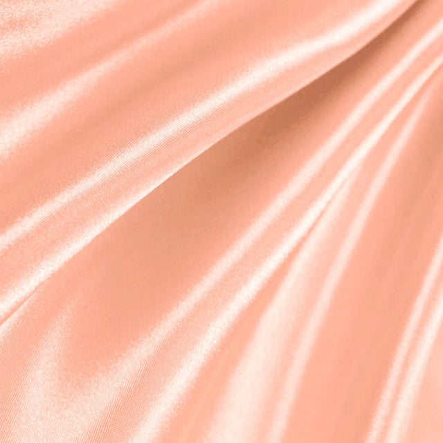 Peach Poly Satin Fabric,