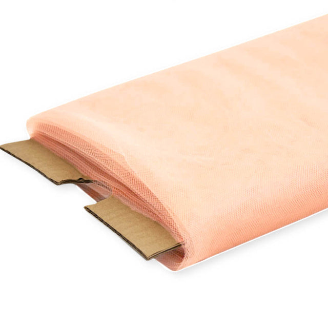 Peach Nylon Tulle Fabric – 40 Yards By Roll