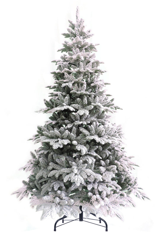 7.5' Calgary Spruce Snow Flocked Christmas Tree