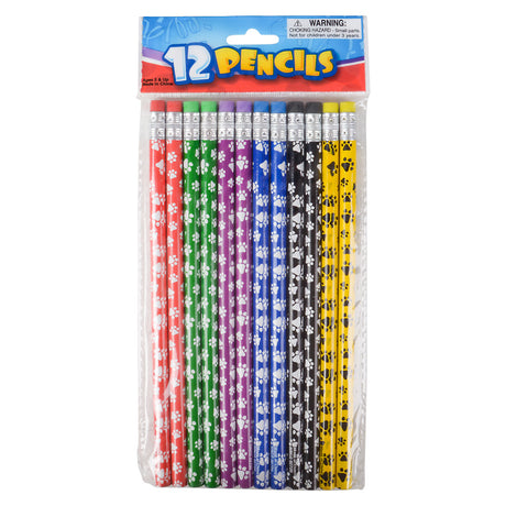 Paw Print Pencils (1 DZ)