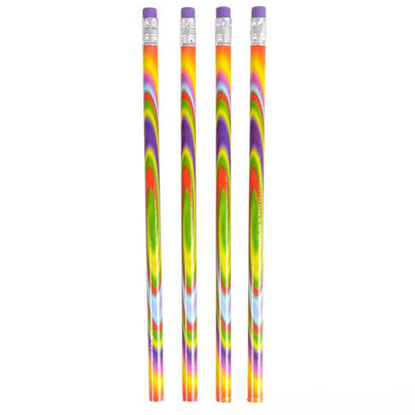 7.5" Tie-Dye Psychadelic Pencils 12 pk