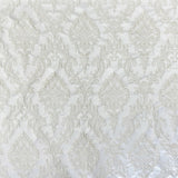 Perla Polyester Fabric - Shiny Floral Damask Jacquard, 55" Width (1 Yard)