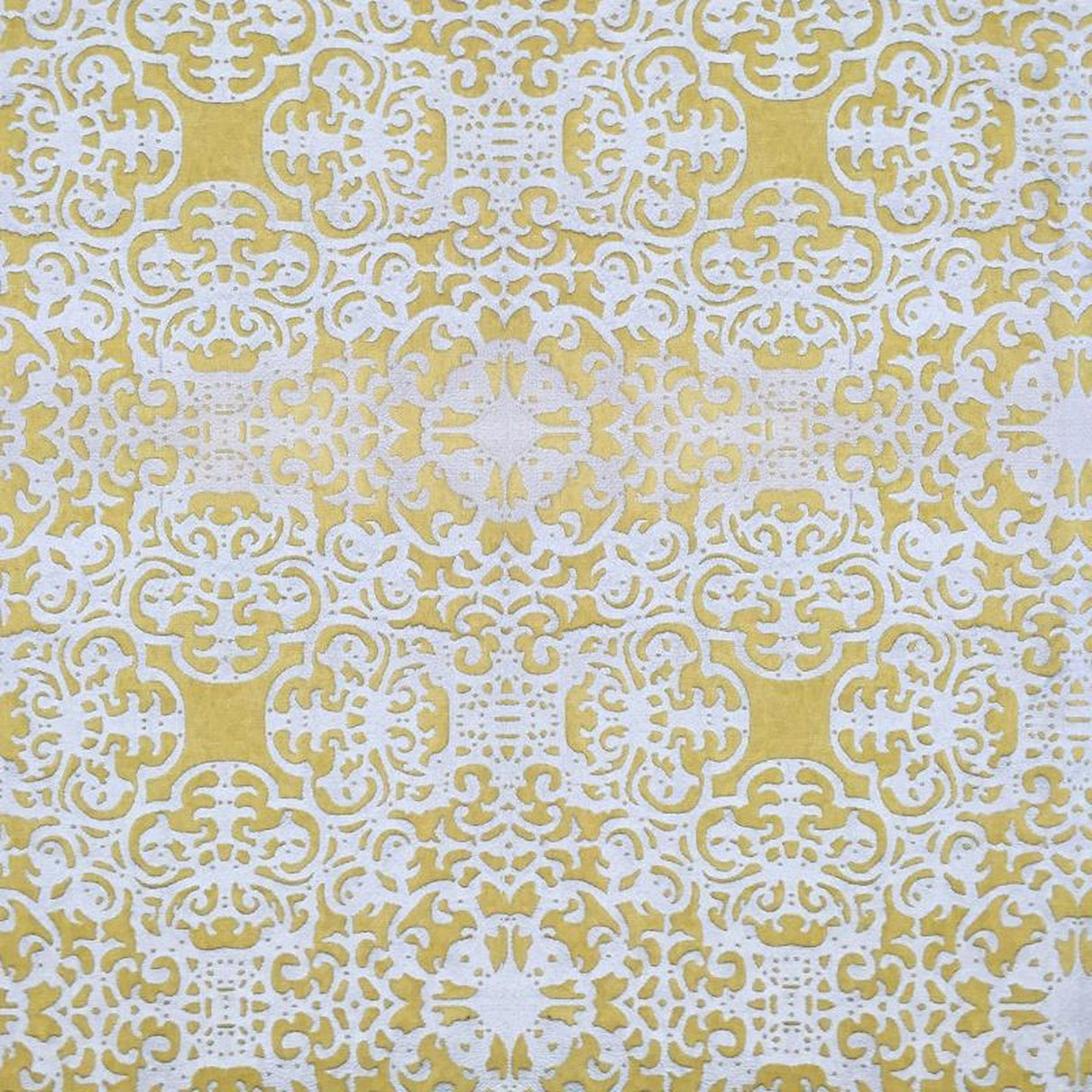 Petra Fabric Velvet Fabric - Metallic Moorish Foil Print, 55" Width (1 Yard)