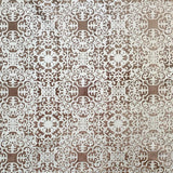 Petra Fabric Velvet Fabric - Metallic Moorish Foil Print, 55" Width (1 Yard)