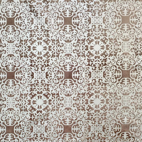 Petra Fabric Velvet Fabric - Metallic Moorish Foil Print, 55" Width (1 Yard)