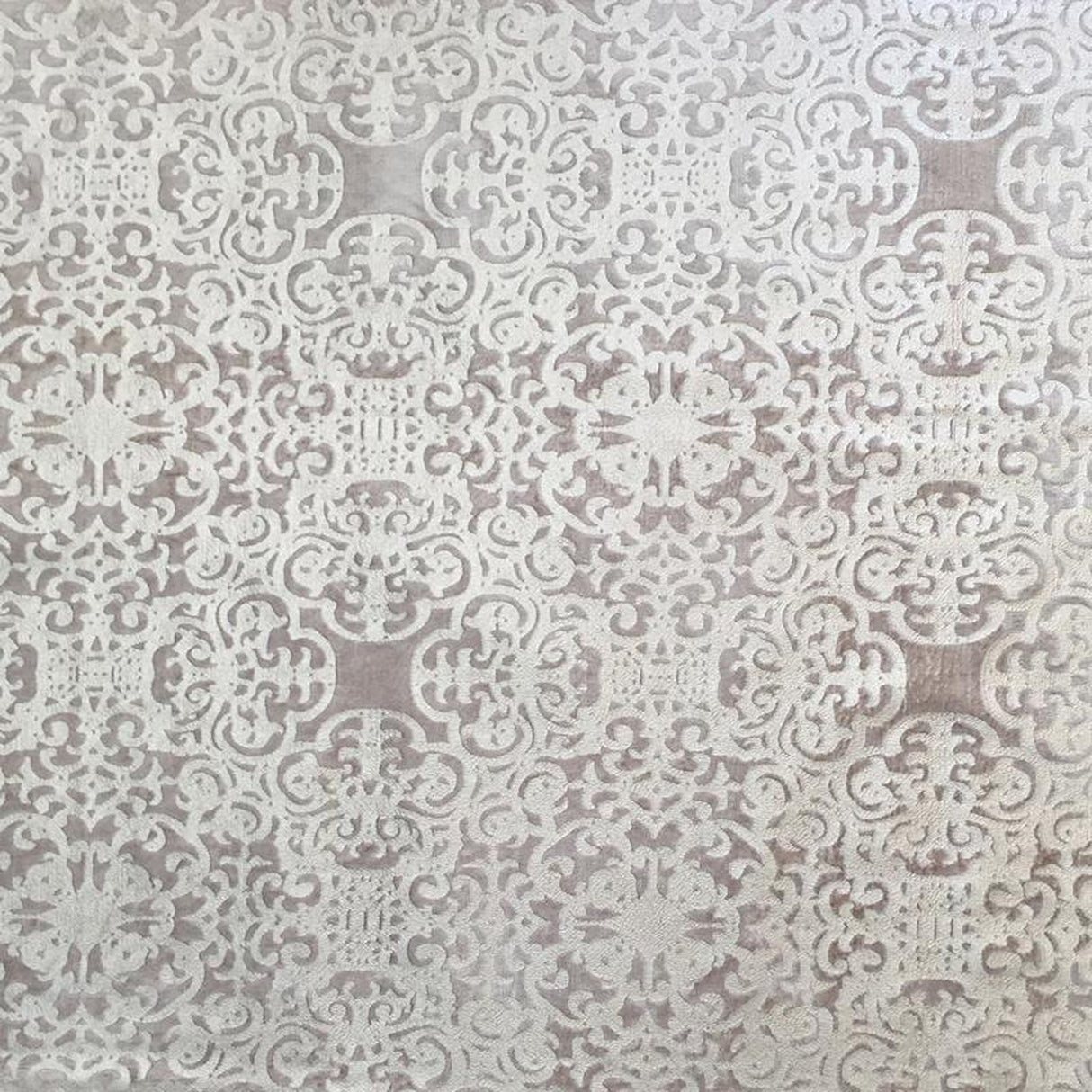Petra Fabric Velvet Fabric - Metallic Moorish Foil Print, 55" Width (1 Yard)
