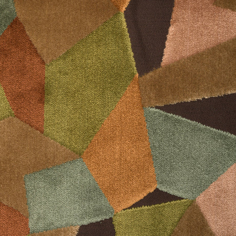 Cut Velvet Upholstery Fabric Petra Patchwork Design