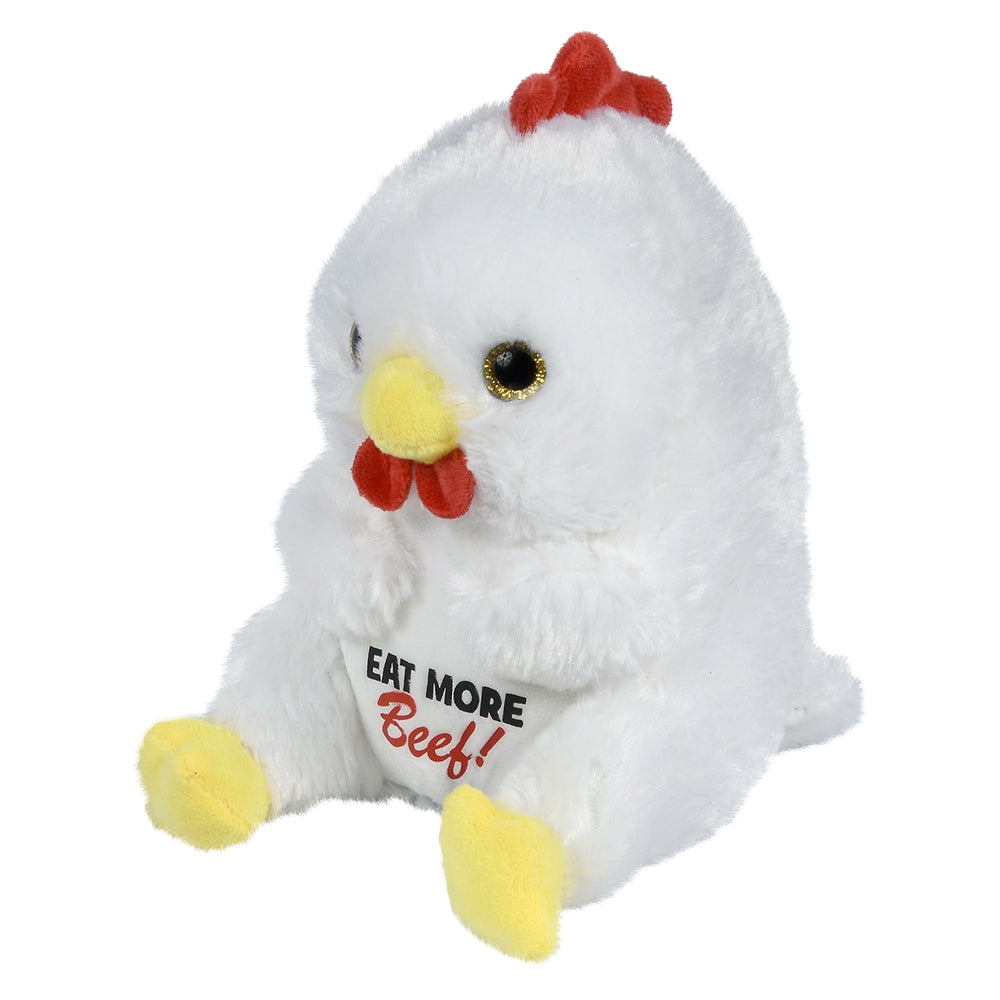 Belly Buddy Chicken Plush Eat More Beef