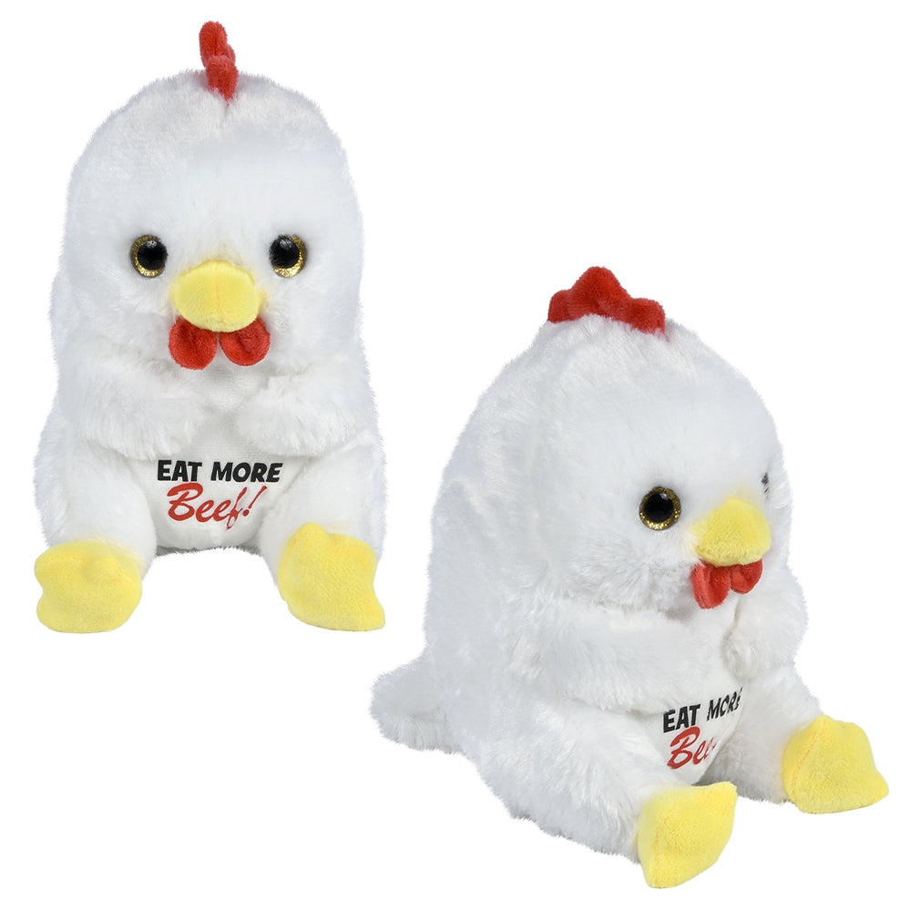 Belly Buddy Chicken Plush Eat More Beef