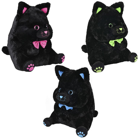 Black Cat Plush Belly Buddy 20"