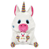 Unicorn Plush Belly Buddy And Baby 20"