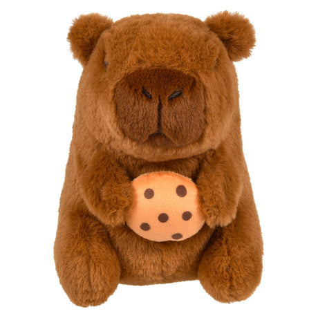 Capybara Plush Holding Food 6.5"