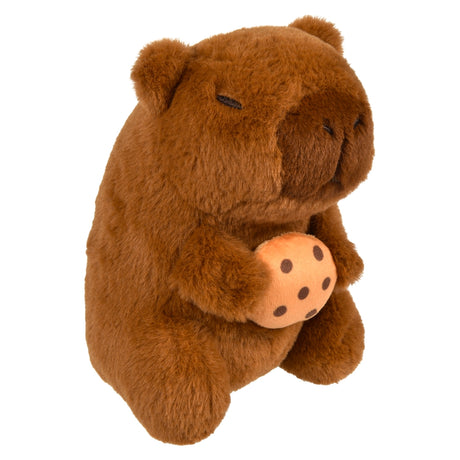 Capybara Plush Holding Food 6.5"