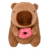 Capybara Plush Holding Food 6.5"